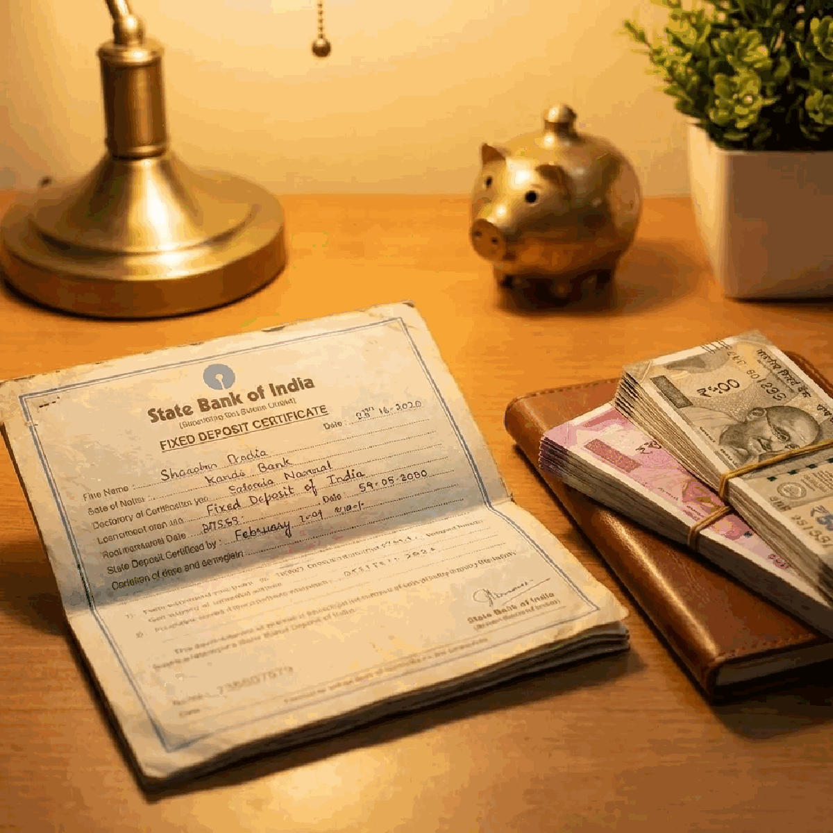 Indian bank fixed deposit counter