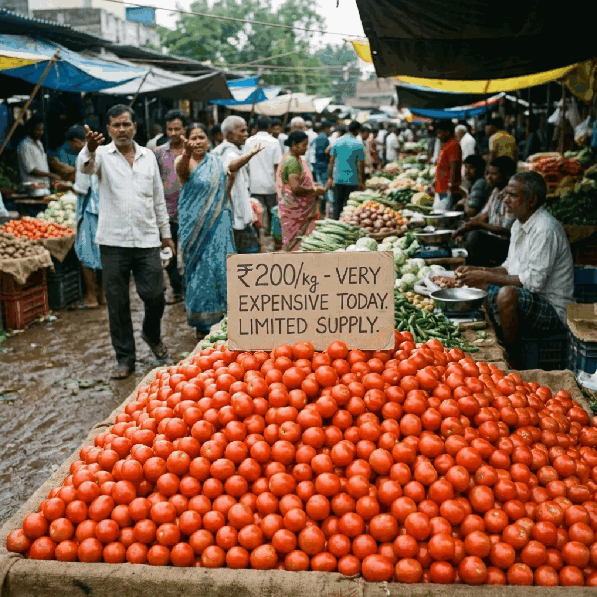 Tomato prices in India market