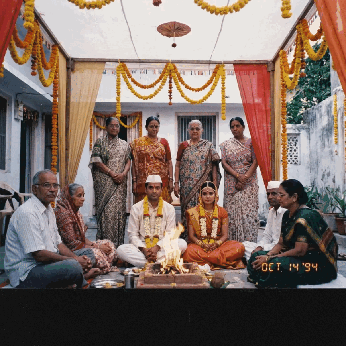 Simple Indian wedding ceremony from the 1990s compared to modern lavish events